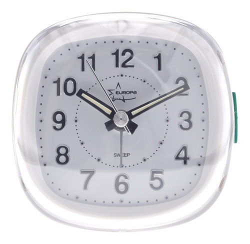 Imagen 3 de 6 de Reloj Despertador Europa Con Luz Led Acrílico Alarma 8302