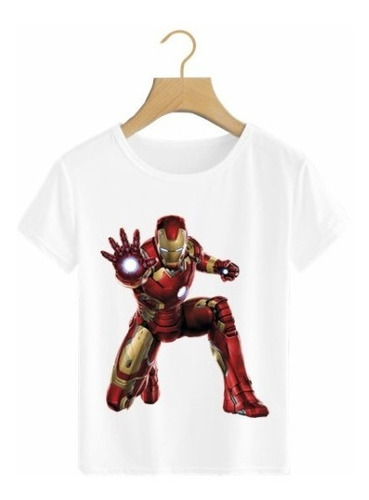 Playera Personaje Heroe Avengers Iron Man Pelea Naz