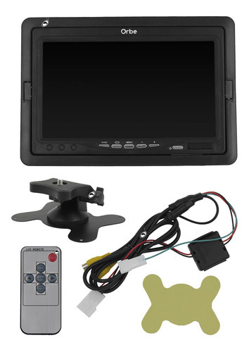 Monitor Tela Painel 7 Polegadas Orbe 2 Entradas Vídeo 12v E