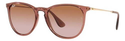Anteojos De Sol Erika Rb4171 Transluc Lente Degradé 50% Off Urbano Marrón Marrón Claro Marrón Dorado