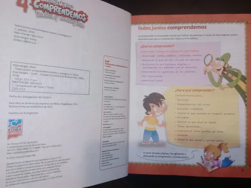Libro Todos Juntos Comprendemos Textos Y Consignas 4 Ediba