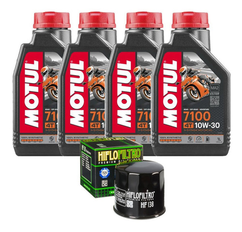 Kit Troca De Óleo Motul+filtro Suzuki Bandit 650