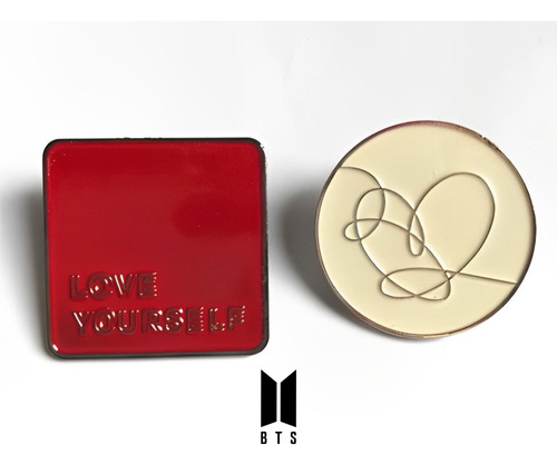 Par Pin Metalicos Bts Love Yourself: Answer Album Kpop Army