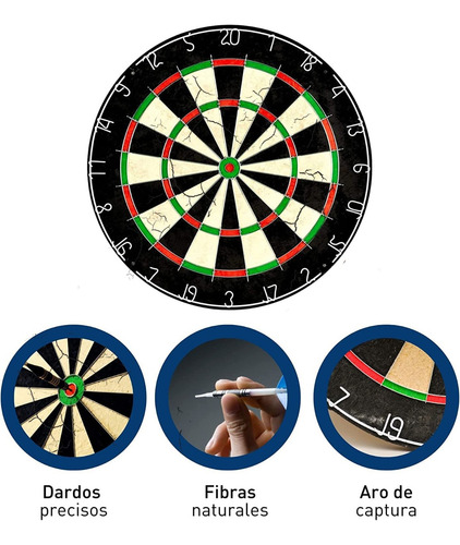Juego De Dardos Con Tablero De Dardos Y 4 Dardos Precisos