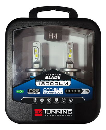 Focos Led Premium Oz Tunning Blade 18000 Lm Luz Blanca H4