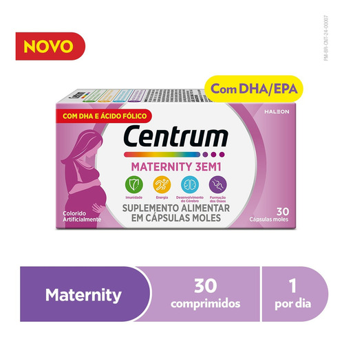 Multivitamínico Centrum Maternity 30 Cápsulas Sem Sabor Sem Sabor