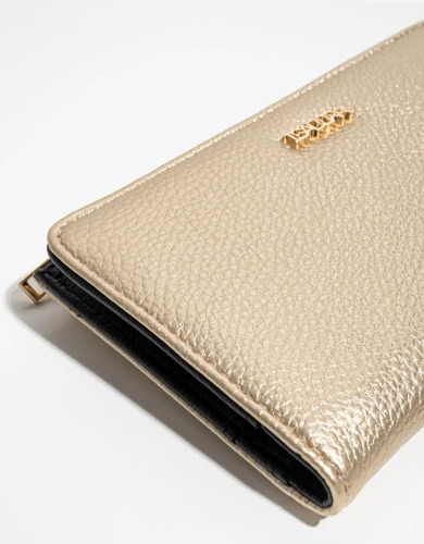 Billetera Isadora Dorada Dorado Graneado
