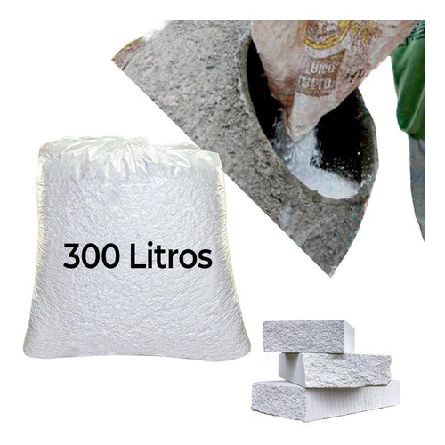 Isopor Flocado Triturado Concreto Eps Enchimento 300 Litros