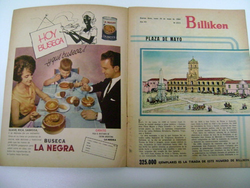 Billiken 2315 May 1964 25 Mayo Blondina Disney Anteoji Boedo (Usado)