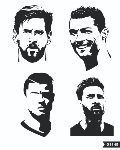 Vinilo Decorativo Futbol - Messi - Ronaldo - Cr7 - Barcelona