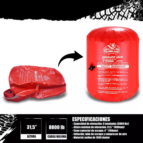 Gato Neumatico De Aire Tipo Bolsa De 4 Toneladas Teix