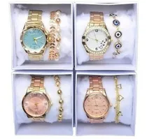 Comprar Kit C\u002F5 Relógios+ Caixa+ Pulseiras Atacado Para Revenda Lux
