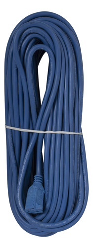 Extensión Uso Rudo Aterriz. Azul, Clavija Recta, 30m, Iusa
