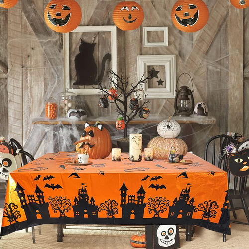 3 Mantel Halloween Impermeable Decoración Fiestas Halloween