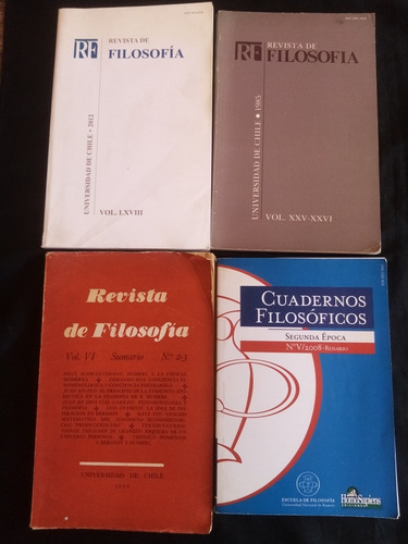 Colección 4 Revis De Filosofía. 3 U. De Chile Y U. Rosario