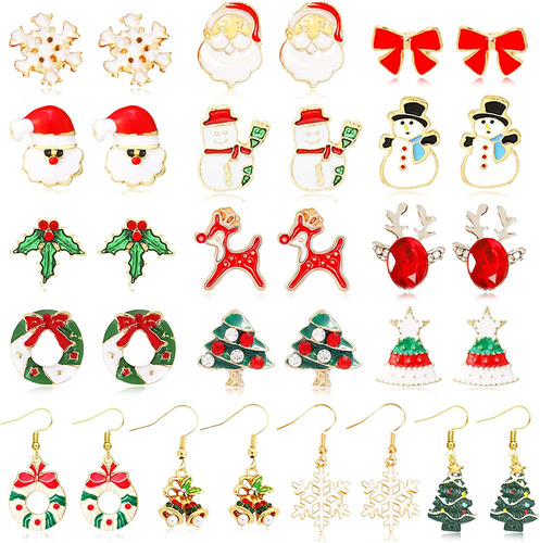 Juego De Aretes De Navidad Para Mujer, Árbol De Navidad, Cop