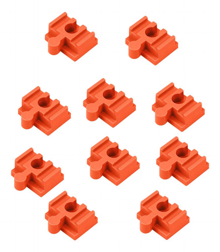 3 X 10 Uds. Accesorios De Vía De Tren De Madera, Naranja