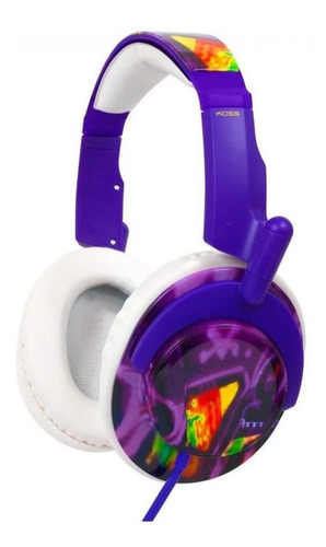 Fone De Ouvido Over-ear Dobrável Koss Ruk50p Roxo