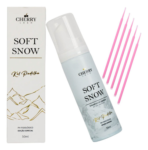 Soft Snow Cherry Lash Shampoo Mousse Espuma De Limpeza 50 Ml