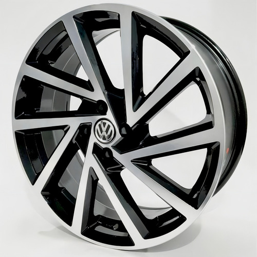 Rodas Rseven Vw Gol Voyage Up Aro 14 4x100 (jogo) + Bicos Cor Preto Com Diamantado
