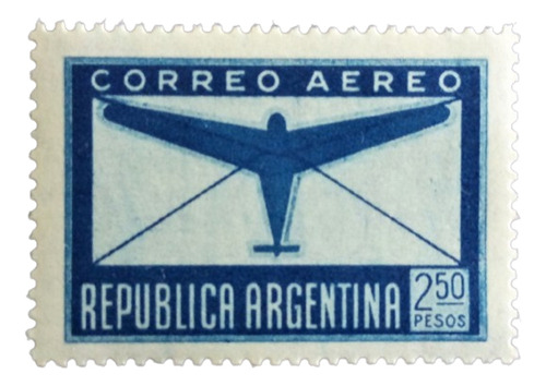 Argentina, Sello Aéreo Gj 849 Huecogr 2p50 1940 Mint L14692