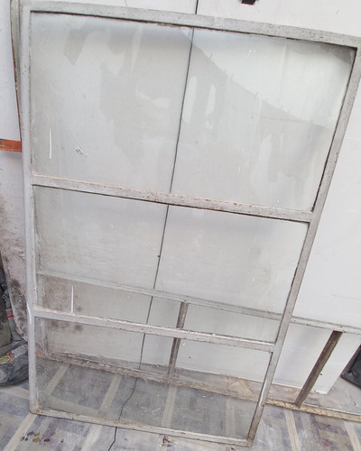 Ventana Cuadrada 2 Hojas Hierro Antiguo Abrir 1.37m (Usado)