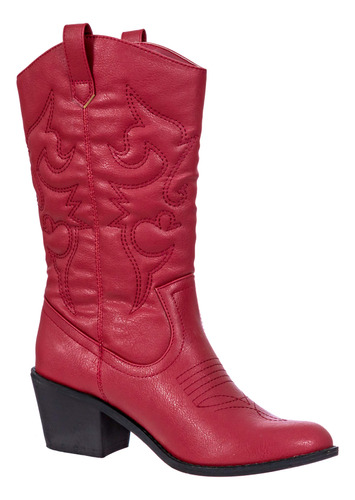 Charles Albert - Botas De Cowboy Para Mujer, Estampadas, Roj