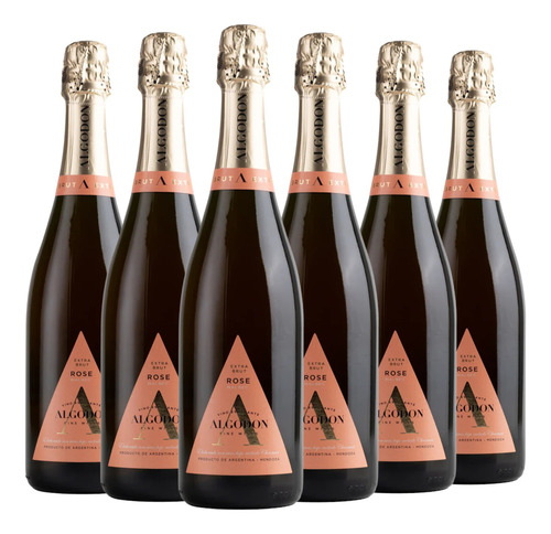 Espumante Algodon Rose Malbec Extra Brut Caja X 6 750ml.