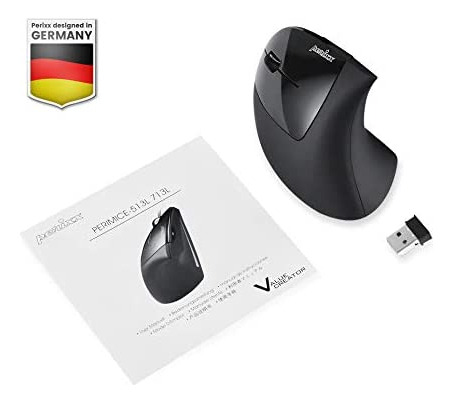 Perixx Perimice-713l, Mouse Vertical ErgonĂŽmico Sem Fio Par