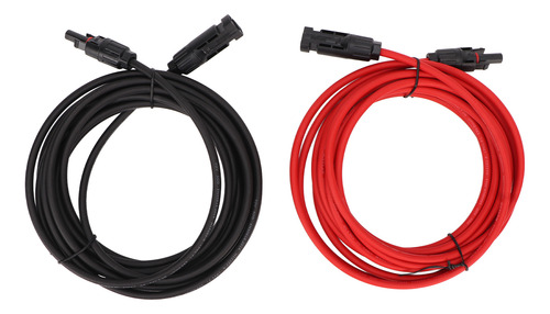 1 Par De Cables De Panel Solar De 12 Awg Con Conector Y Adap