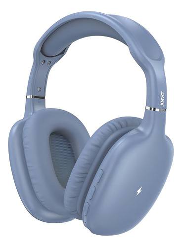 Fone De Ouvido Estéreo Sem Fio Bluetooth 5.3 Mymusic Df71 Cor Azul-aço Luz Não Aplica