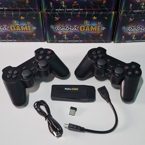 Game Stick Negro Hdmi 4k 20129 Juegos Retro 2 Joystick Negro