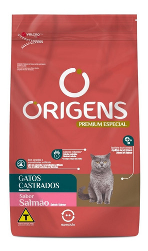 Origens Ração Para Gato Adulto Castrado Sabor Salmão 10,1kg