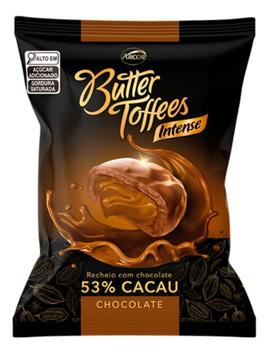 Bala Caramelo Butter Toffees Intense 53% Cacau Choc. 500g