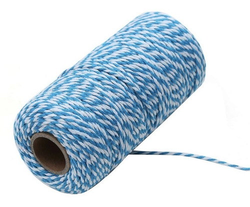 Imagen 2 de 10 de Hilo Algodón Bicolor Baker Twine X 50 Metros Carrete Colores