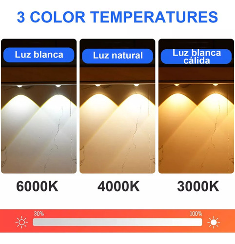 2 Barra De Luz Led Inteligente Con Sensor De Cuerpo Humano Estructura Blanco