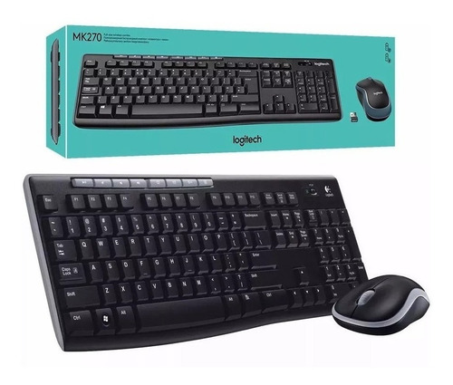 Kit Logitech Wireless Teclado E Mouse Mk270 Com Ç