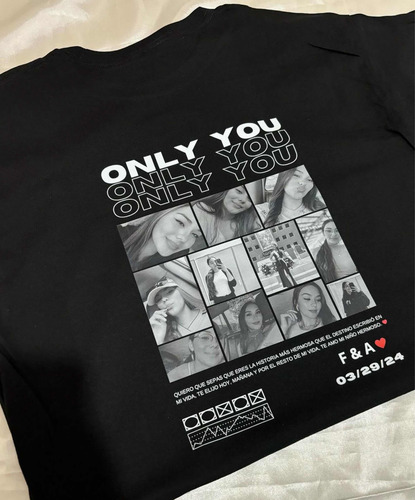 Playera Only You 100% Algodón Personalizadas