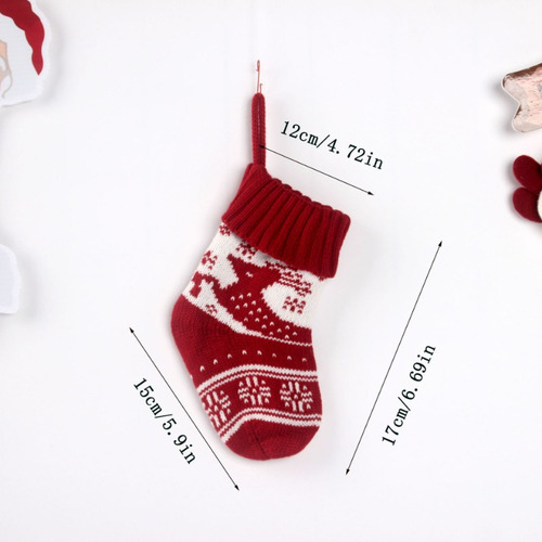Nueva Bolsa De Regalo De Calcetines Navideños Tejidos De Pun