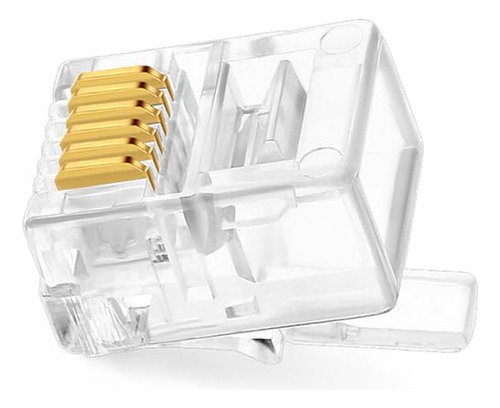 Necables 20 Paquete Conector De Paso Rj11/rj12 Enchufe Modul