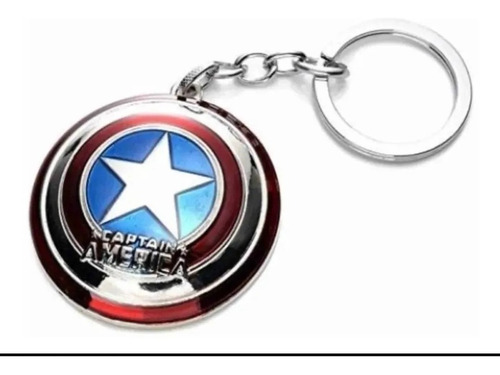 Imagen 1 de 2 de Llavero Escudo Capitan America De Avengers