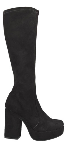 Bota Bucanera Mujer Lila Liz Taco 11 Cm Plataforma Moda 7005