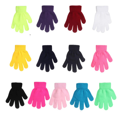 Guantes Invierno Suave Lana Caliente Colores