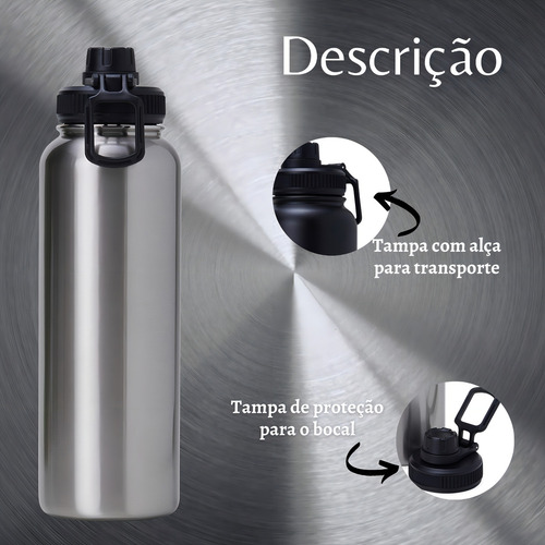 Botella termo Squeeze Academia Hot Cold de acero inoxidable de 1,2 litros, color naranja