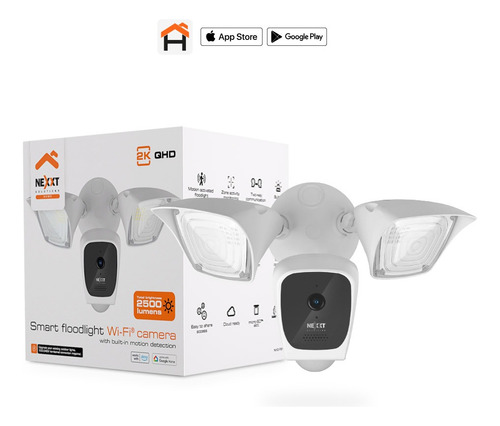 Camara Exterior Nexxt Wifi C/ Luces Audio Y Alarma 2k Qhd 3m
