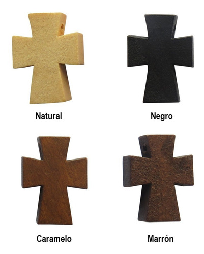10 Cruces De Madera Estilo Colon Lisas Varios Colores
