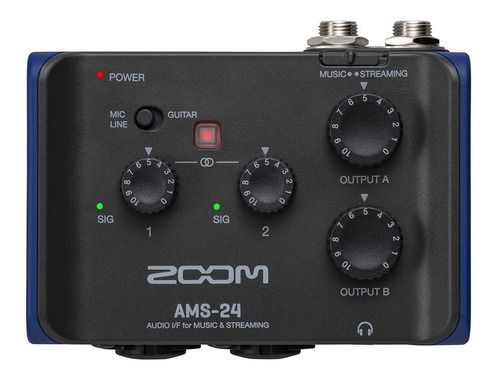 Interface De Áudio Zoom Ams-24 Usb 6 Canais Cor Preto 127/220V