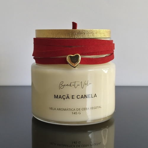 Imagem 3 de 5 de Vela Vegetal Aromática Maçã E Canela - Bendita Vela - Full