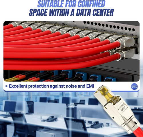 Conector Ampcom Stp Cat7 Rj45, Conector De Terminal Modular.