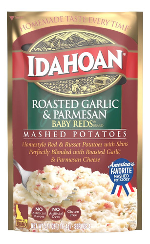Puré De Patatas Idahoan, Rojos Pequeños Con Ajo Asado Y Parm